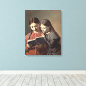 Sisters Signe en Henriette van de kunstenaar Canvas Afdruk (Insitu (Houten vloer))