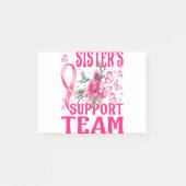 Sister's Support Team Hummingbird Breast Cancer Post-it® Notes (Voorkant)