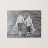 Sisters tekenen legpuzzel (Horizontaal)