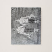 Sisters tekenen legpuzzel (Verticaal)