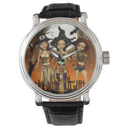 Sisters Three Witch Art Wrist Watch Horloge