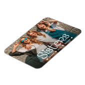 Sisters Typography Script Photo Magneet (Linkerzijde)
