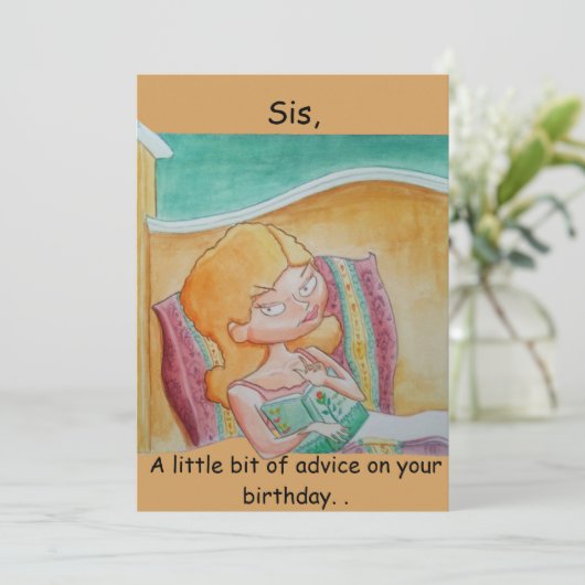 Sisters verjaardagskaart bedankkaart (Staand voorkant)