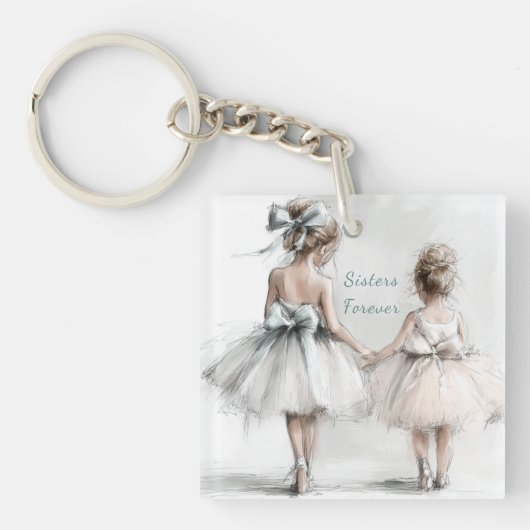 Sisters Voor Altijd Sleutelhanger – Pastel Grote & (voorkant)