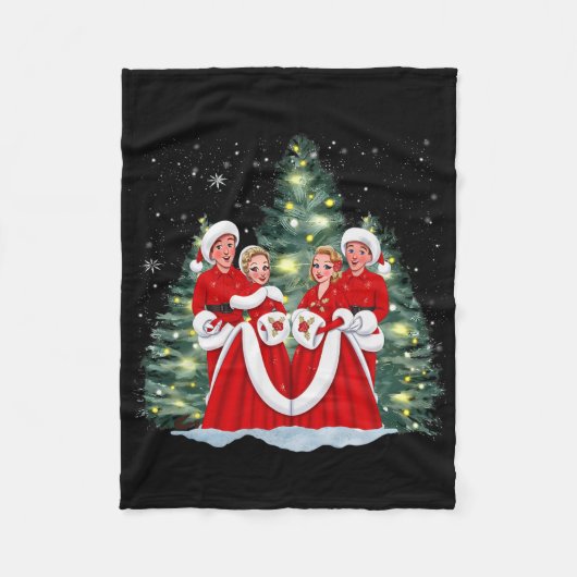 Sisters White Christmas Movie 1954 Xmas Snow Holid Fleece Deken (Voorkant)