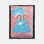 Sisters White Christmas Movie 1954 Xmas Snow Pajam Fleece Deken (Voorkant)