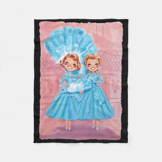 Sisters White Christmas Movie 1954 Xmas Snow Pajam Fleece Deken (Voorkant)