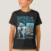 Sisters White Xmas Snowflake Pajamas Holiday Merry T-shirt (Voorkant)