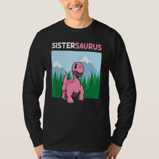 Sistersaurus Dinosaur Cute Kiddo Apatosaurus 1 T-shirt (Voorkant)