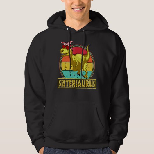 Sistersaurus Dinosaur Rex Family Matc Hoodie (Voorkant)
