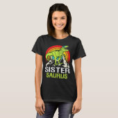 Sistersaurus Dinosaur T Rex Zuster Saurus Matching T-shirt (Voorkant volledig)