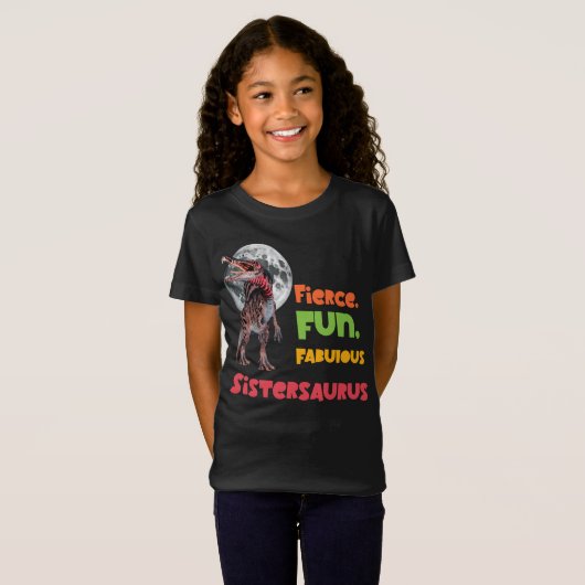 Sistersaurus: Fier, leuk en fantastisch Grappig T-shirt (Voorkant volledig)
