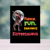 Sistersaurus Overeenkomende Zusters Dino Troep Ont Acryl Bord (Neutraal)