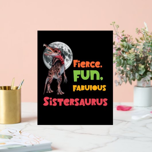Sistersaurus Overeenkomende Zusters Dino Troep Ont Acryl Bord (Huwelijk)