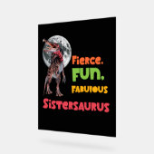 Sistersaurus Overeenkomende Zusters Dino Troep Ont Acryl Bord (Hoek)