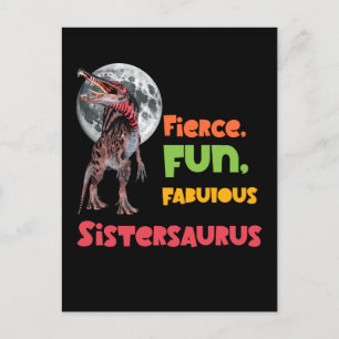 Sistersaurus Overeenkomende Zusters Dino Troep Ont Feestdagenkaart