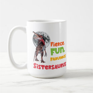Sistersaurus Overeenkomende Zusters Dino Troep Ont Koffiemok