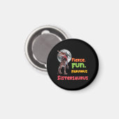 Sistersaurus Overeenkomende Zusters Dino Troep Ont Magneet (Voorkant / Achterkant)