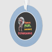 Sistersaurus Overeenkomende Zusters Dino Troep Ont Ornament (voorkant)