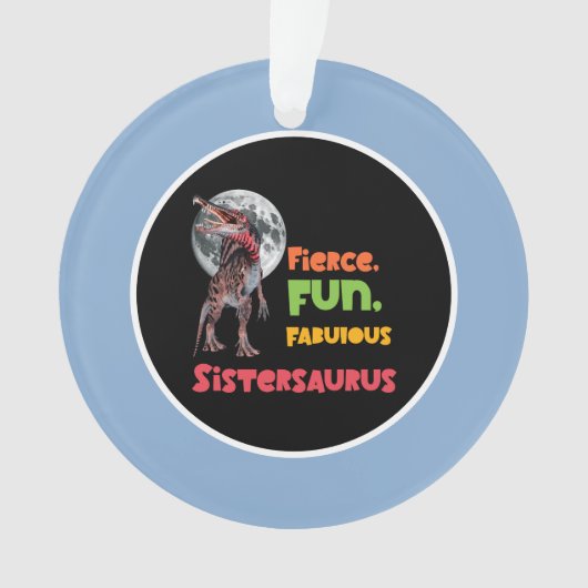 Sistersaurus Overeenkomende Zusters Dino Troep Ont Ornament (voorkant)