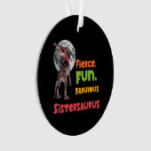Sistersaurus Overeenkomende Zusters Dino Troep Ont Ornament (voorkant)