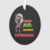 Sistersaurus Overeenkomende Zusters Dino Troep Ont Ornament (voorkant)