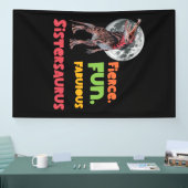 Sistersaurus Overeenkomende Zusters Dino Troep Ont Spandoek (Beurs)