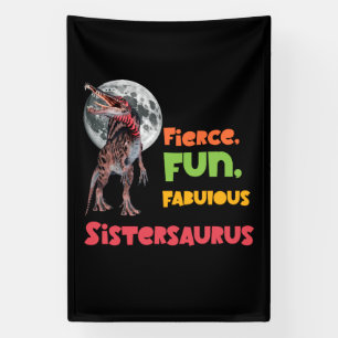 Sistersaurus Overeenkomende Zusters Dino Troep Ont Spandoek