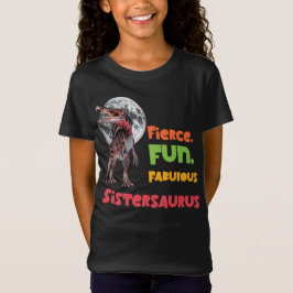 Sistersaurus Overeenkomende Zusters Dino Troep Ont T-shirt