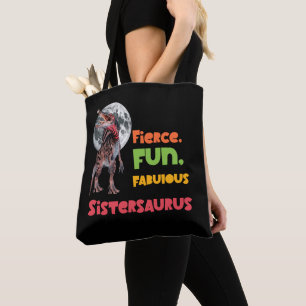 Sistersaurus Overeenkomende Zusters Dino Troep Ont Tote Bag