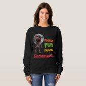 Sistersaurus Overeenkomende Zusters Dino Troep Ont Trui (Voorkant volledig)