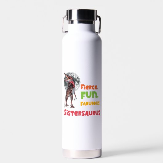 Sistersaurus Overeenkomende Zusters Dino Troep Ont Waterfles (Voorkant)