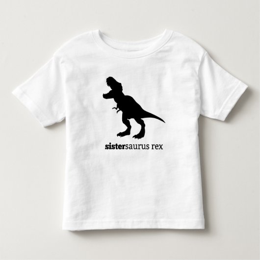 Sistersaurus rex bijpassende familie dinosaurus sh kinder shirts (Voorkant)