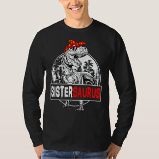 Sistersaurus Rex Dinosaur Sister Saurus Family Mat T-shirt