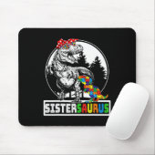 Sistersaurus T Rex Dinosaur Sister Saurus Autisme  Muismat (Met muis)
