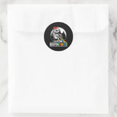Sistersaurus T Rex Dinosaur Sister Saurus Autisme  Ronde Sticker (Tas)