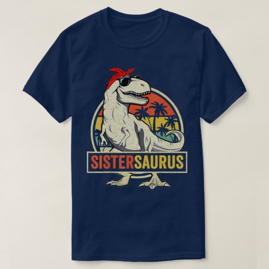 Sistersaurus T Rex Dinosaur Sister Saurus Family M T-shirt (Design voorkant)