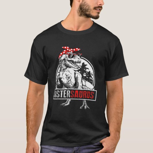 Sistersaurus T Rex Dinosaur Sister Saurus T-shirt (Voorkant)