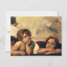 Sistijnse Madonna-Engelen door Raphael Huwelijk Save The Date