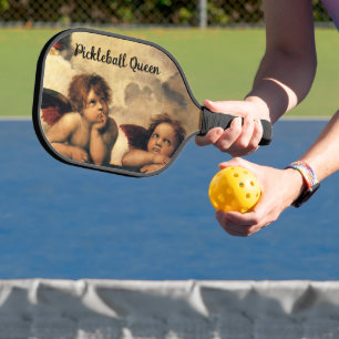 Sistijnse Madonna-Engelen door Raphael Sanzio Pickleball Paddle