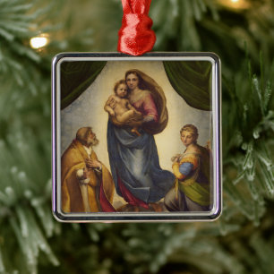 Sistijnse Madonna van Raphael Metalen Ornament