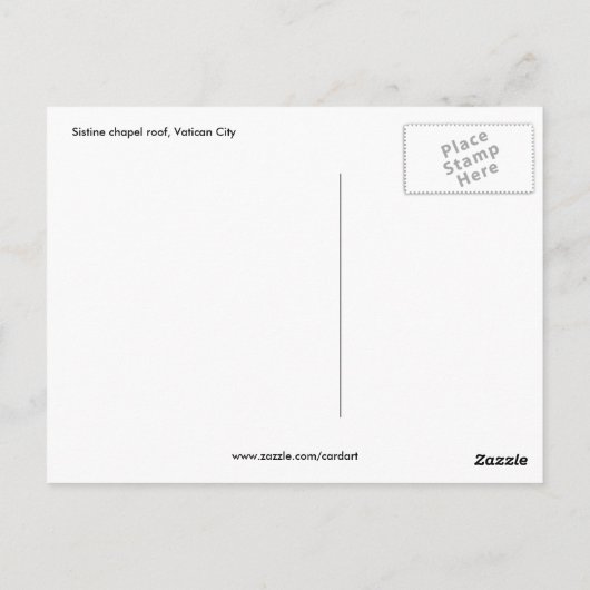sistine briefkaart (Achterkant)