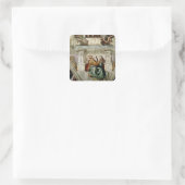 Sistine Chapel Ceiling, 1508-12 Vierkante Sticker (Tas)