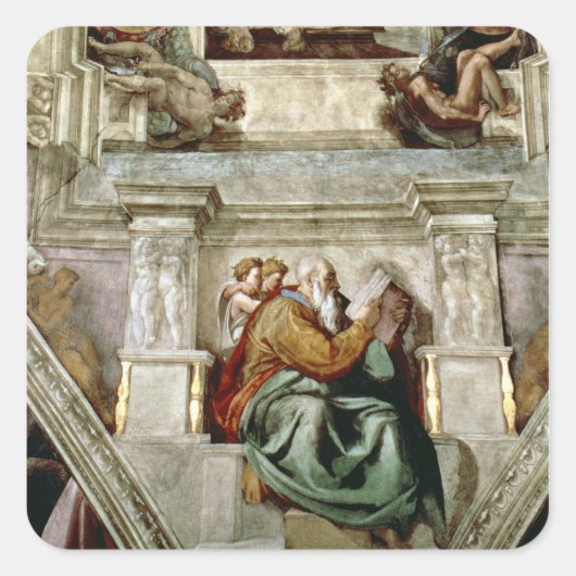 Sistine Chapel Ceiling, 1508-12 Vierkante Sticker (Voorkant)