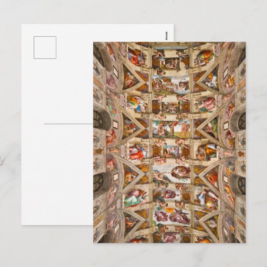 Sistine Chapel Ceiling, 1512, door Michelangelo Feestdagenkaart (Voorkant / Achterkant)