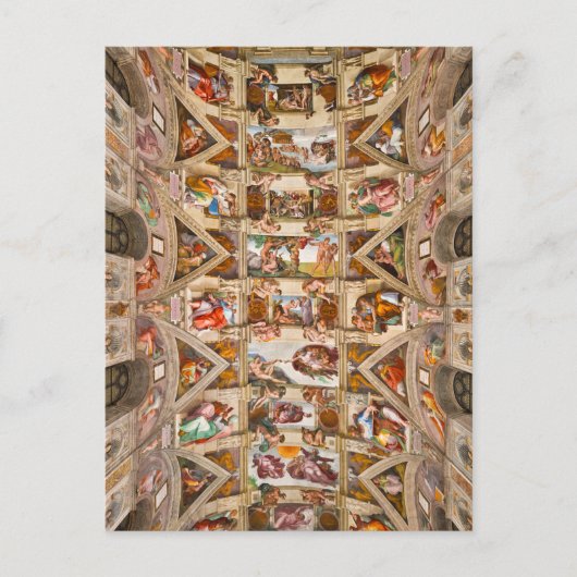 Sistine Chapel Ceiling, 1512, door Michelangelo Feestdagenkaart (Voorkant)