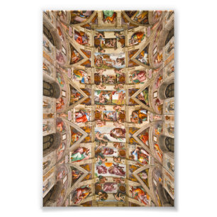 Sistine Chapel Ceiling, 1512, door Michelangelo Foto Afdruk