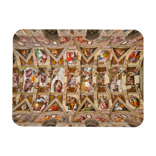 Sistine Chapel Ceiling, 1512, door Michelangelo Magneet (Horizontaal)
