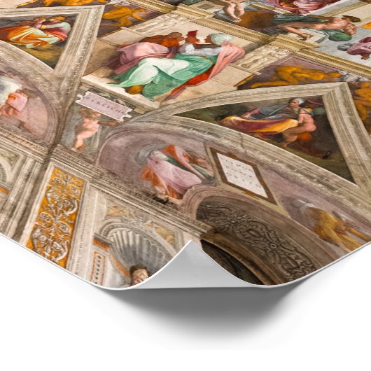 Sistine Chapel Ceiling, 1512, door Michelangelo Poster (Hoek)