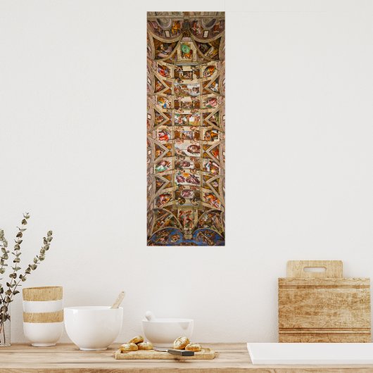 Sistine Chapel Ceiling, 1512, door Michelangelo Poster (Keuken)